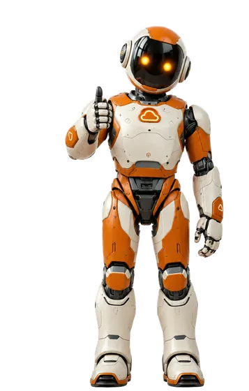 Mascote da Nimbo fazendo sinal de positivo